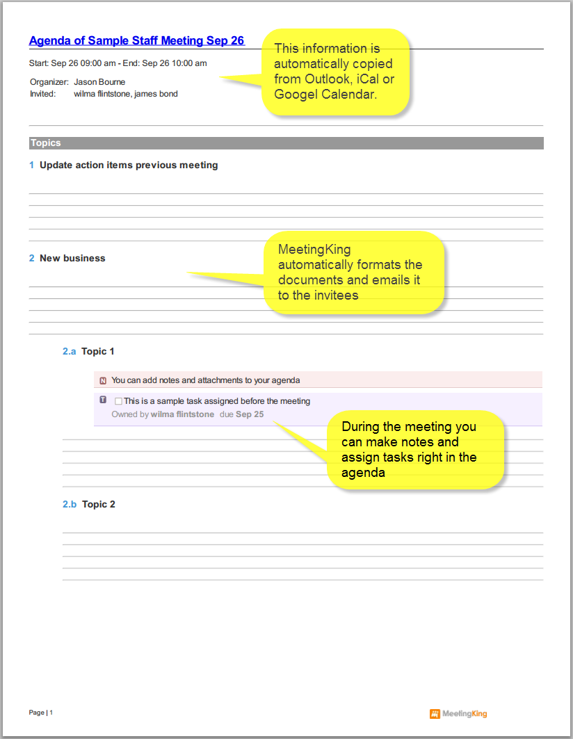 Sample Staff Meeting Agenda Template Meeting Agenda Meeting Minutes