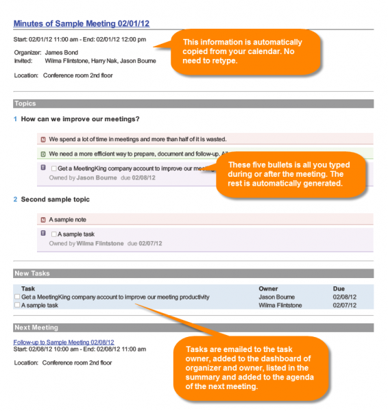 Professional Meeting Minutes with Automatic Template