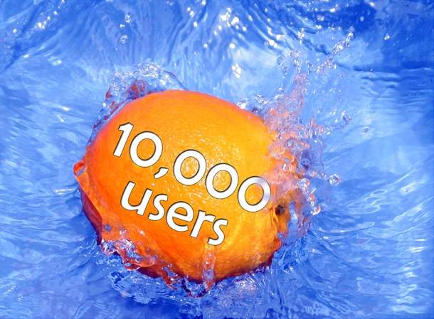 More than 10000 users make a splash