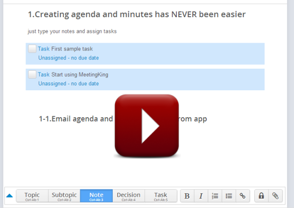 Watch video fast note taking