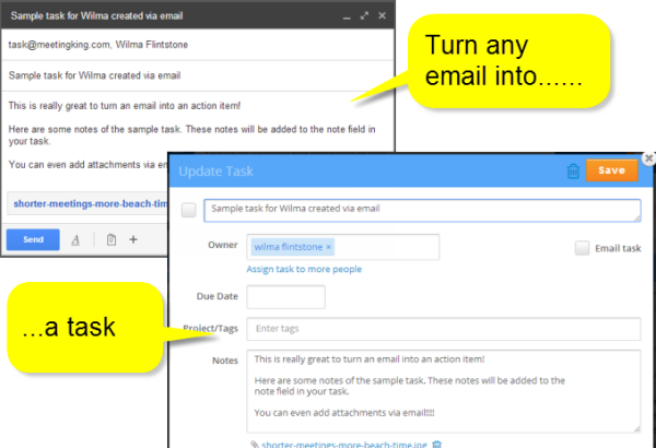 Turn email into task