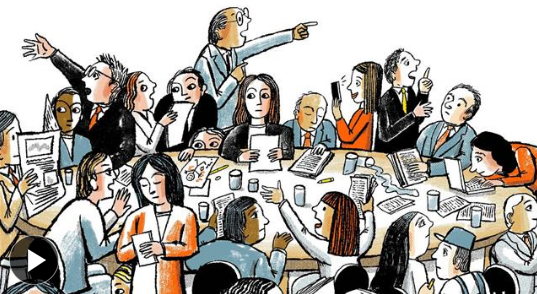 Wall Street Journal video on less people - better meetings