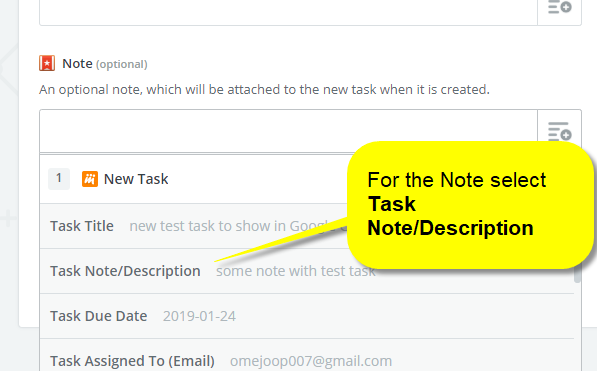 task note