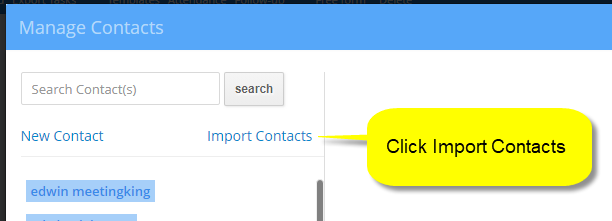 click import contacts